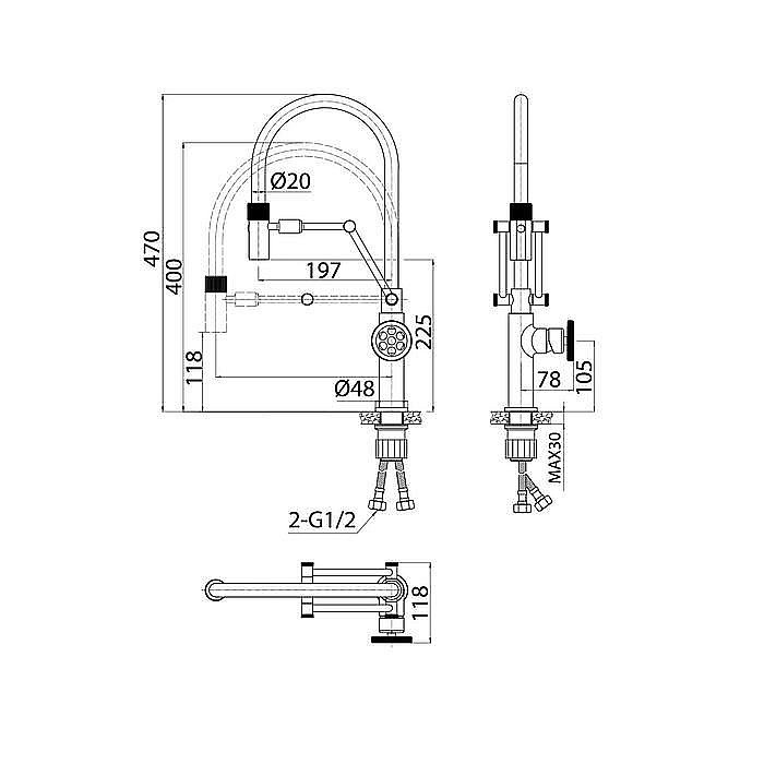 Смеситель для кухни IDDIS Grange GRAGMFLi05 купить в интернет-магазине сантехники Sanbest