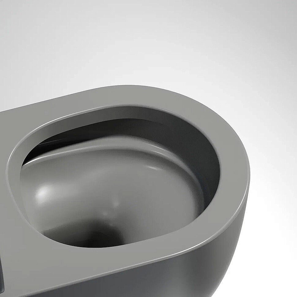 Унитаз подвесной Ceramica Nova Modena CN6063MH безободковый, с крышкой микролифт, антрацит матовый купить в интернет-магазине Sanbest