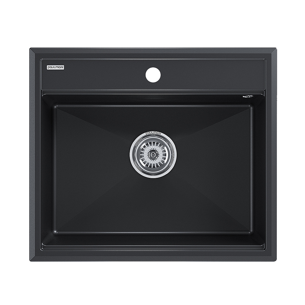 Кухонная мойка Paulmark STEPIA 50 + коландер ADVANCE PM115051-BLM+A375-BS черный металлик купить в интернет-магазине сантехники Sanbest