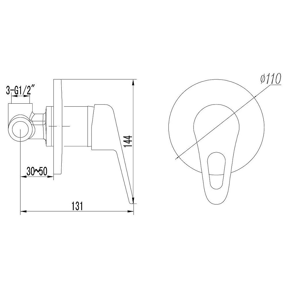 Смеситель для душа Lemark Luna LM4123C купить в интернет-магазине сантехники Sanbest