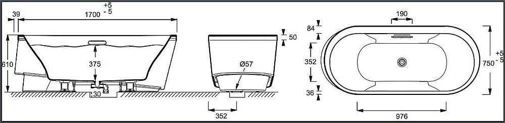 Ванна Jacob Delafon EVOK C18347K-00 170х75 купить в интернет-магазине Sanbest