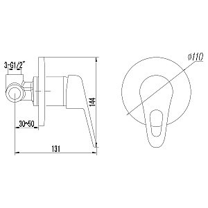 Смеситель для душа Lemark Luna LM4123C купить в интернет-магазине сантехники Sanbest