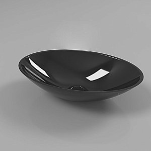 Раковина накладная WhiteCross Aquamarine 56 0715.056035.101 черная купить в интернет-магазине Sanbest