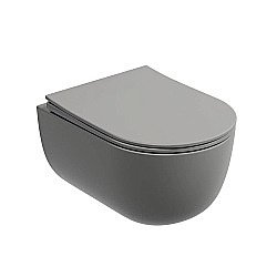 Унитаз подвесной Ceramica Nova Modena CN6063MH безободковый, с крышкой микролифт, антрацит матовый купить в интернет-магазине Sanbest
