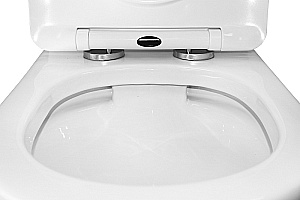 Унитаз напольный Azario Ambra AZ-848 белый, безободковый, с бачком, с крышкой микролифт купить в интернет-магазине Sanbest