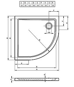 Душевой поддон Riho Zurich 280 90х90 D001022005 белый купить в интернет-магазине Sanbest