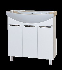 Тумба с раковиной напольная Misty Лаванда 80 белая для ванной в интернет-магазине Sanbest