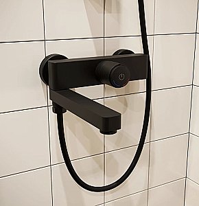 Смеситель для ванны Iddis Slide SLIBLBTi02WA черный матовый купить в интернет-магазине сантехники Sanbest