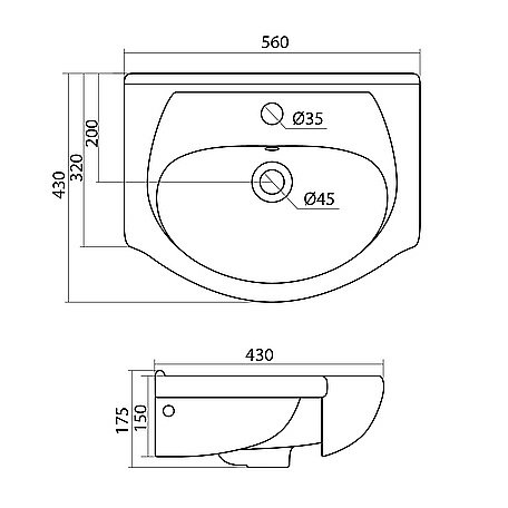 Тумба с раковиной Акватон Джимми 57 У белая для ванной в интернет-магазине Sanbest