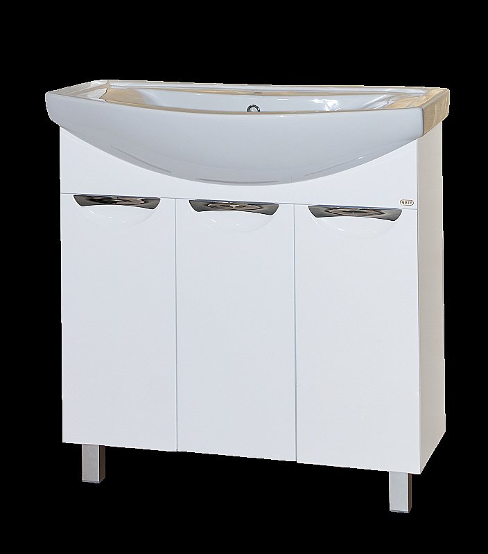 Тумба с раковиной напольная Misty Лаванда 80 белая для ванной в интернет-магазине Sanbest