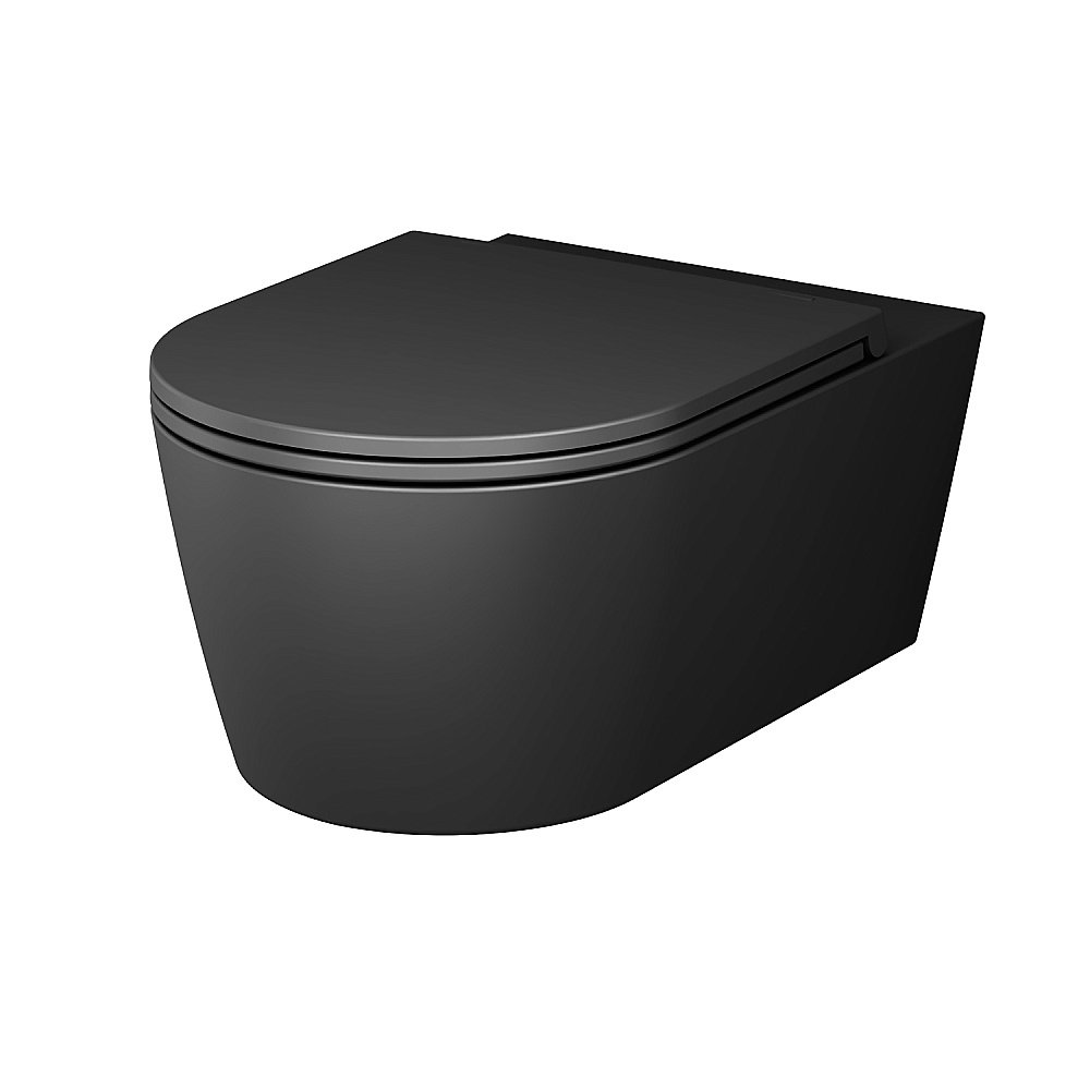 Унитаз подвесной AM.PM Func C8F1701MBSC черный матовый, безободковый купить в интернет-магазине Sanbest