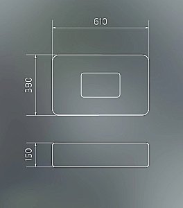 Раковина накладная Gid Geometrico 61 N9599 51231 белая купить в интернет-магазине Sanbest