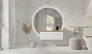 Тумба с раковиной Jorno Solis new 100 белая для ванной в интернет-магазине Sanbest