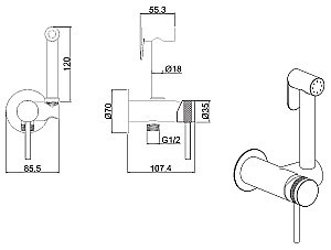 Гигиенический душ Allen Brau Priority 2.0 5.31029-00 купить в интернет-магазине сантехники Sanbest