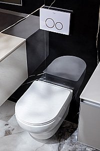 Унитаз Boheme FIORE 978-SET-W безободковый, с крышкой микролифт, смыв торнадо, белый глянцевый купить в интернет-магазине Sanbest