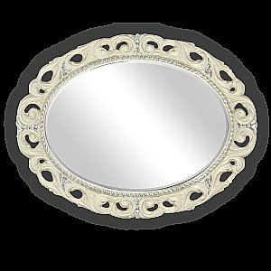 Зеркало Migliore Complementi ML.COM-70.724.AV.AG слоновая кость/декор серебро в ванную от интернет-магазине сантехники Sanbest