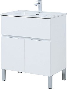 Тумба с раковиной Aquanet Алвита New 303901 70 белый матовый для ванной в интернет-магазине Sanbest