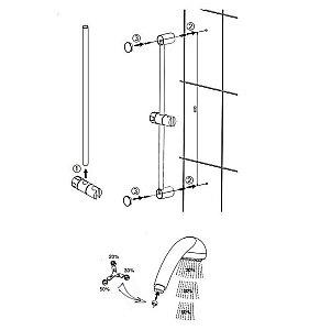 Душевая штанга с мыльницей Jacob Delafon ECO E14320-CP купить в интернет-магазине сантехники Sanbest