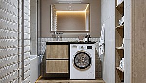 Мебель для ванной Velvex Klaufs 56.60.2Y светлое дерево/черный для ванной в интернет-магазине Sanbest