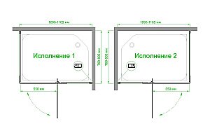 Душевой уголок Royal Bath RB 80х110 HPVD-C-CH стекло матовое/профиль хром купить в интернет-магазине Sanbest