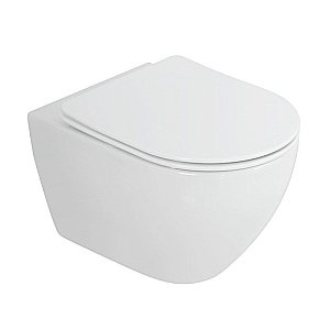 Унитаз подвесной CEZARES STYLUS-TOR CZR-6601-TH-TOR безободковый, с крышкой микролифт, с инсталляцией и кнопкой хром, слив-торнадо купить в интернет-магазине Sanbest