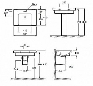 Раковина Jacob Delafon ODEON UP 70 E4732-00 белая купить в интернет-магазине Sanbest