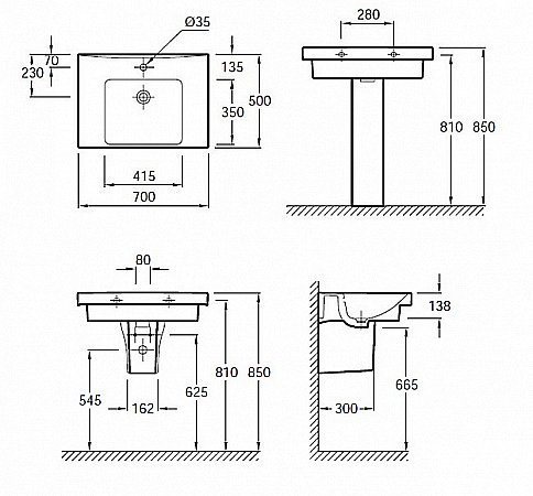 Раковина Jacob Delafon ODEON UP 70 E4732-00 белая купить в интернет-магазине Sanbest
