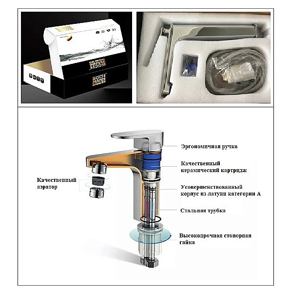 Смеситель для раковины Boch Mann MIMI BM10905 черный матовый купить в интернет-магазине сантехники Sanbest