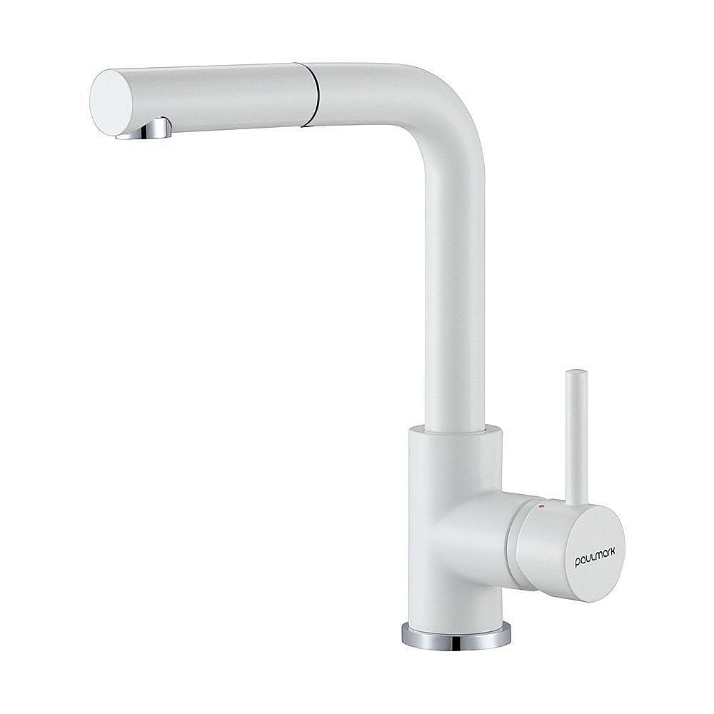 Смеситель для кухни Paulmark Kassel Ka214311-WH белый матовый купить в интернет-магазине сантехники Sanbest