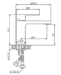 Смеситель для раковины BelBagno ROMANO ROM-LVM-CRM купить в интернет-магазине сантехники Sanbest