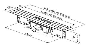 Душевой канал Ravak 10° OZ 850 купить в интернет-магазине Sanbest