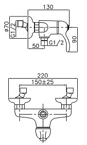 Смеситель для душа Migliore Lem Swarovski ML.LEM-1938K.CR хром купить в интернет-магазине сантехники Sanbest