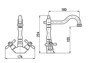 Смеситель для кухни Rav-Slezak MORAVA MK120.5/8B купить в интернет-магазине сантехники Sanbest