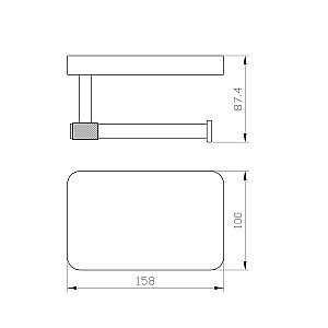 Держатель для туалетной бумаги с полкой WONZON & WOGHAND MAJESTIC WW-9226 черный/золото купить в интернет-магазине сантехники Sanbest