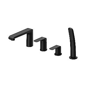 Смеситель для ванны Ravak Flat X070176 черный матовый купить в интернет-магазине сантехники Sanbest