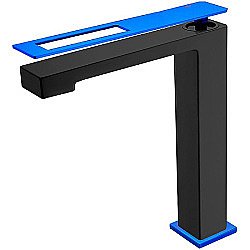 Смеситель для раковины Boheme Q 142-BUW черный матовый/синий купить в интернет-магазине сантехники Sanbest