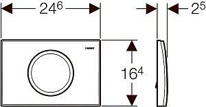 Кнопка для инсталляции Geberit Delta 11 матовый хром купить в интернет-магазине сантехники Sanbest