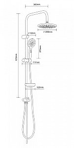 Душевая система Orange S09cr хром купить в интернет-магазине сантехники Sanbest