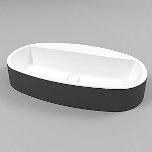 Раковина накладная WhiteCross Obsidian 65 0709.056038.101 черная матовая, белая матовая купить в интернет-магазине Sanbest