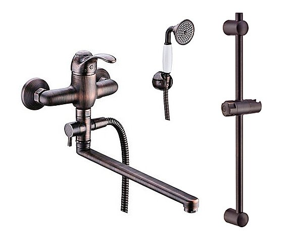 Смеситель для ванны WasserKRAFT Isar A1302L.049 темная бронза купить в интернет-магазине сантехники Sanbest