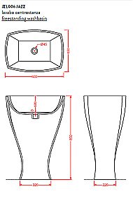Раковина напольная Artceram Jazz 60 JZL006 01 00/ JZ13bi*1 белая купить в интернет-магазине Sanbest