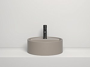 Раковина накладная Salini ARMONIA TOP 02 130116GF 45 из искусственного камня S-Sense, глянцевая, цвет по RAL полностью купить в интернет-магазине Sanbest