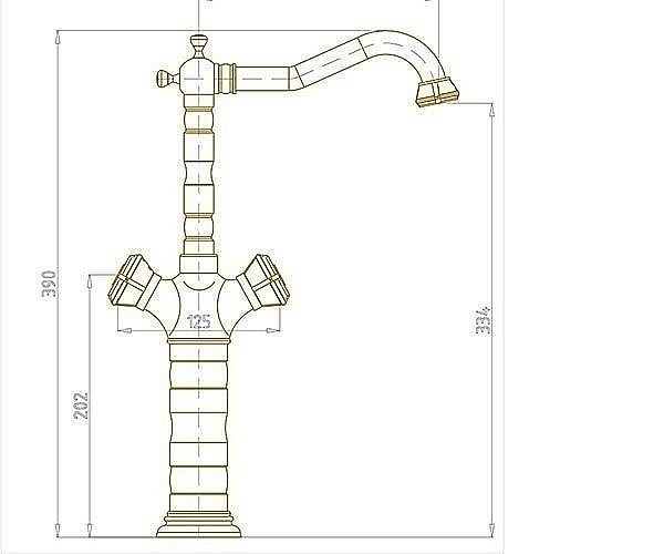 Смеситель для раковины Bronze De Luxe ROYAL 21973 купить в интернет-магазине сантехники Sanbest
