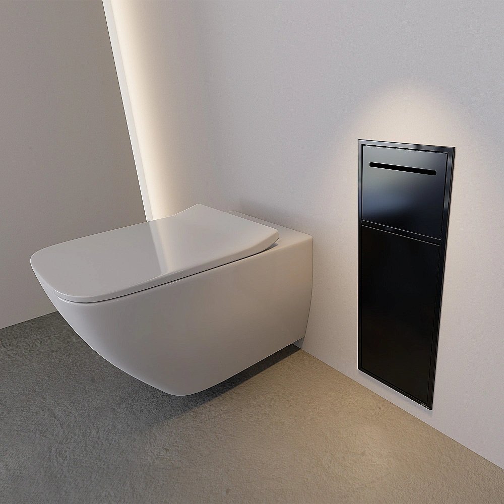 Скрытая настенная ниша Abber Nischen AN3008MB черная матовая купить в интернет-магазине сантехники Sanbest