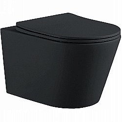 Унитаз подвесной Aquatek Вега AQ1905-MB черный матовый, с крышкой микролифт, безободковый купить в интернет-магазине Sanbest