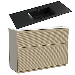 Тумба с раковиной Sancos FOLK Floor FL120FCP/CN7006MB 120 Капучино для ванной в интернет-магазине Sanbest