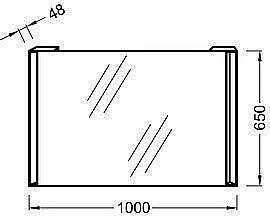 Зеркало с подсветкой Jacob Delafon REVE EB576-NF 100 в ванную от интернет-магазине сантехники Sanbest