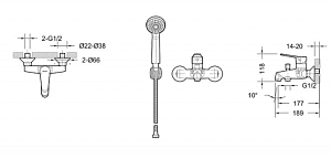 Смеситель для ванны Bravat EMERALDA F6135147CP-B-RUS купить в интернет-магазине сантехники Sanbest