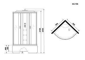 Душевая кабина Niagara Ultra NG-708-01 90x90 купить в интернет-магазине Sanbest