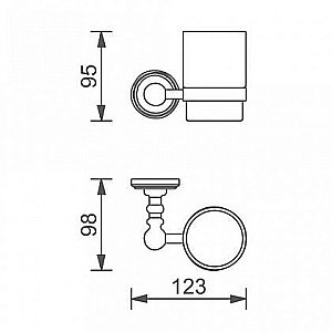 Стакан для зубных щеток Aquanet 4684 купить в интернет-магазине сантехники Sanbest